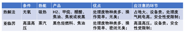 热解气化、亚临界法处理技术